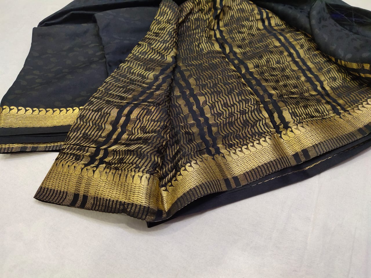 Mysore silk crepe saree