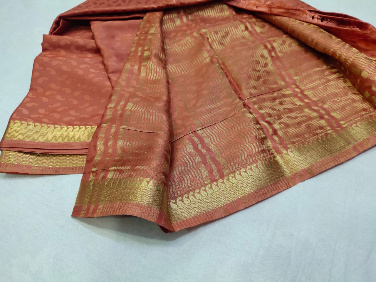 Mysore silk crepe saree