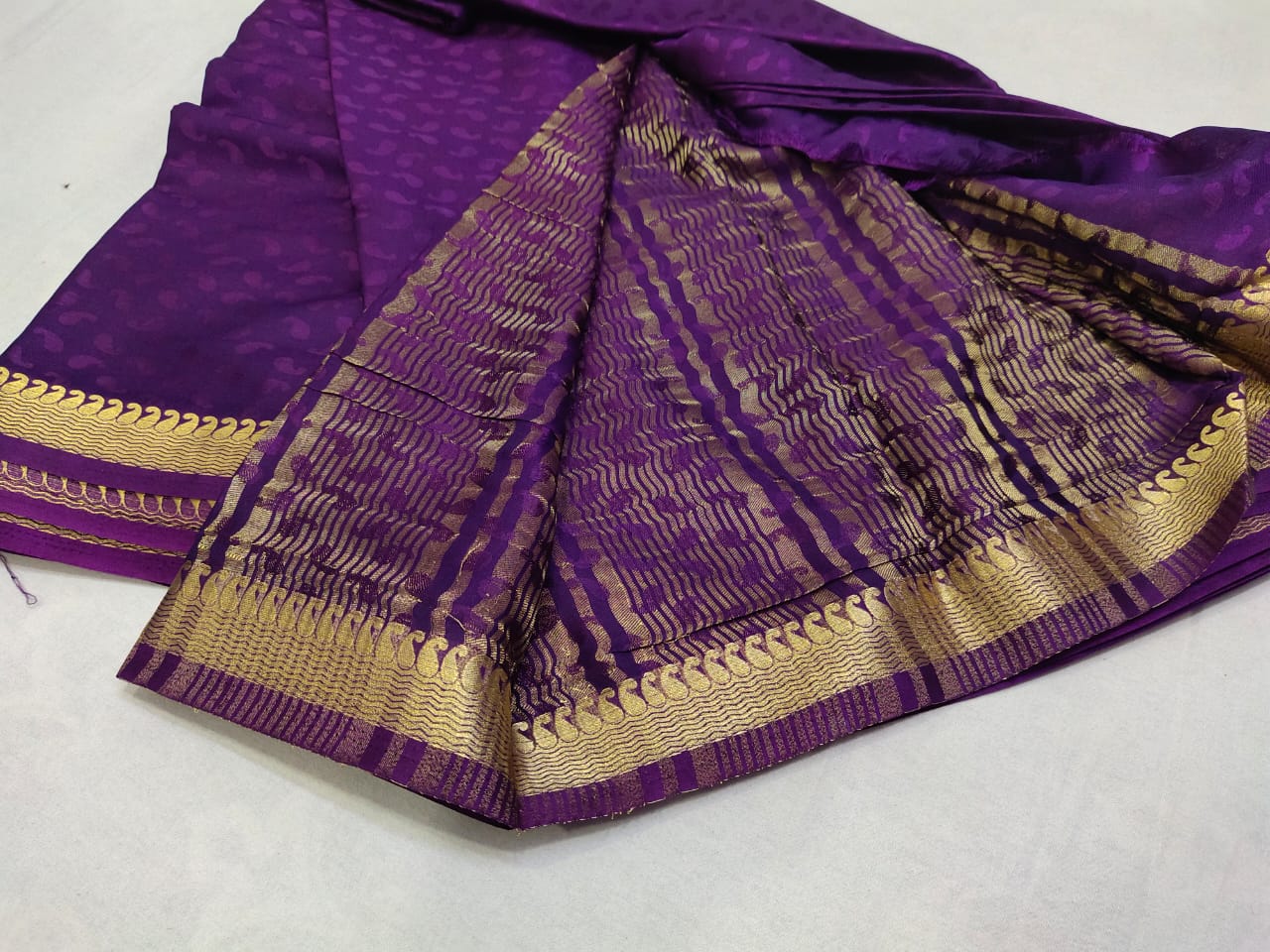 Mysore silk crepe saree