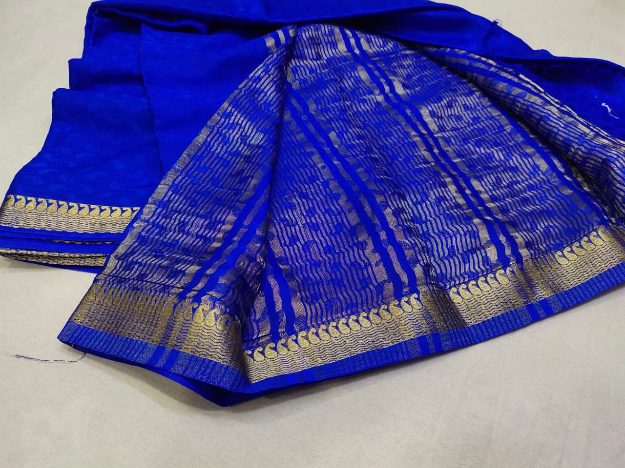 Mysore silk crepe saree