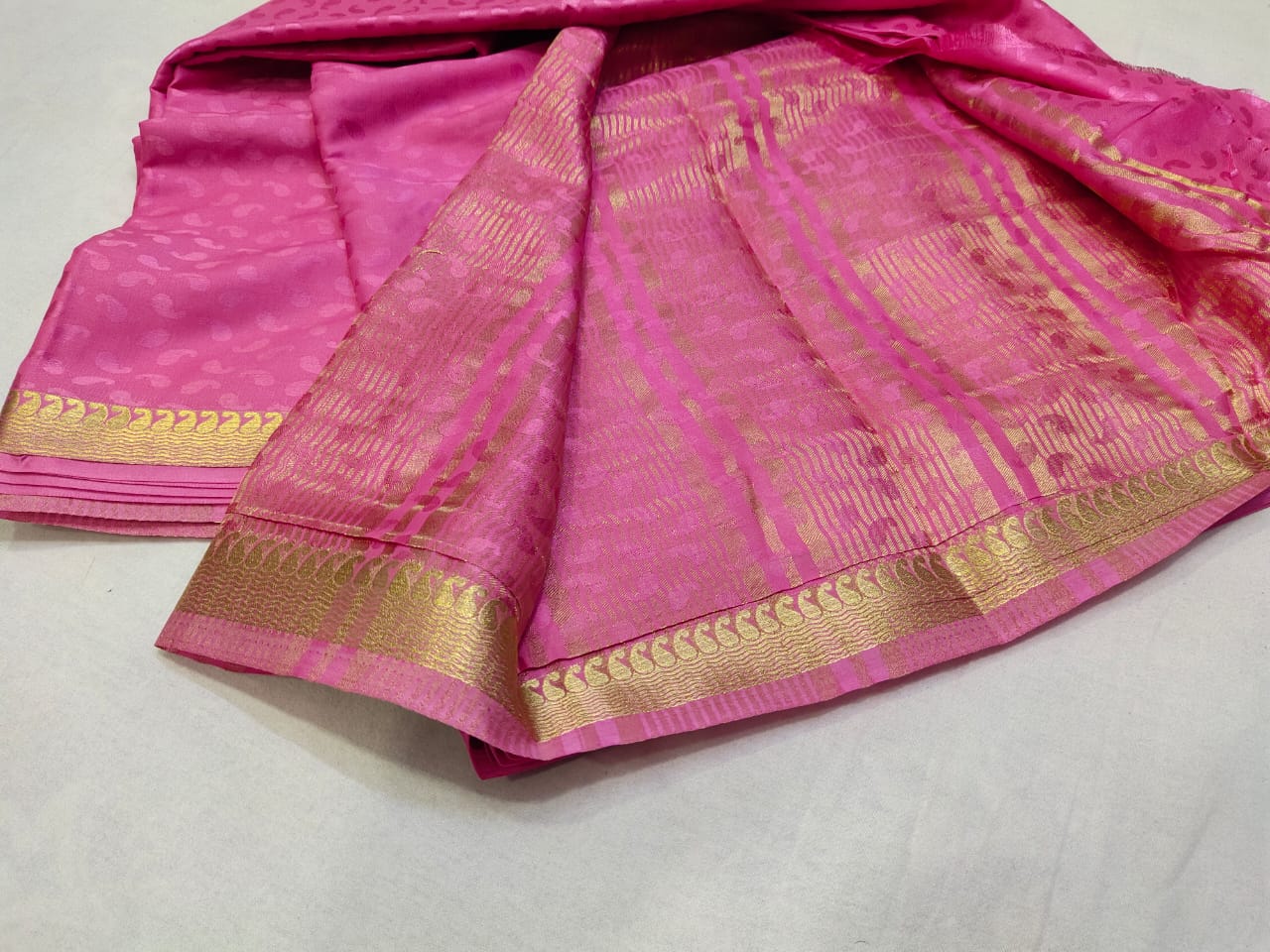 Mysore silk crepe saree