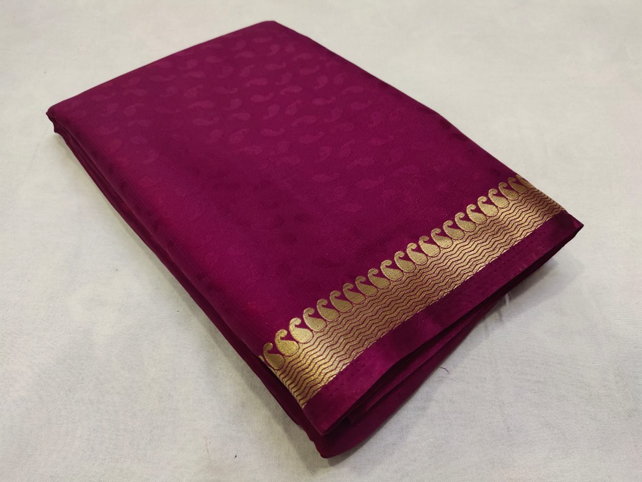 Mysore silk crepe saree