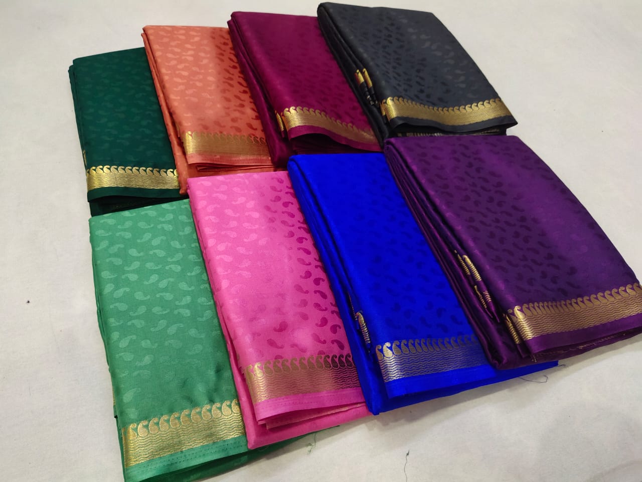 Mysore silk crepe saree