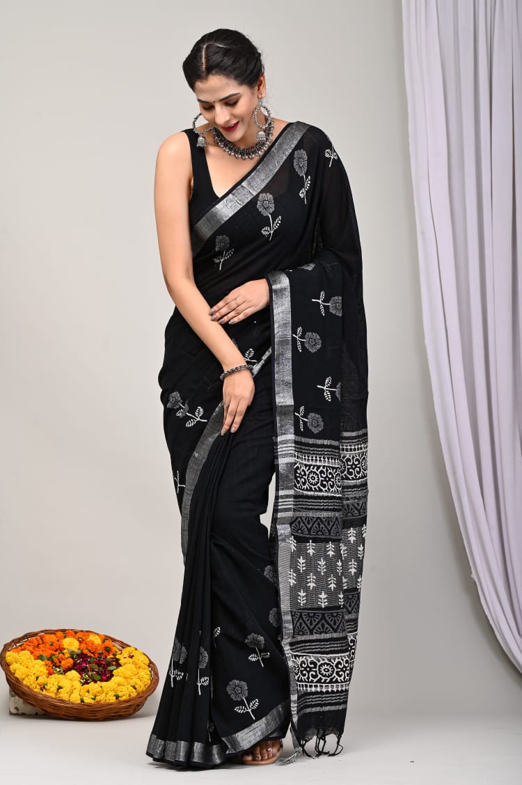 Kalamkari Linen saree