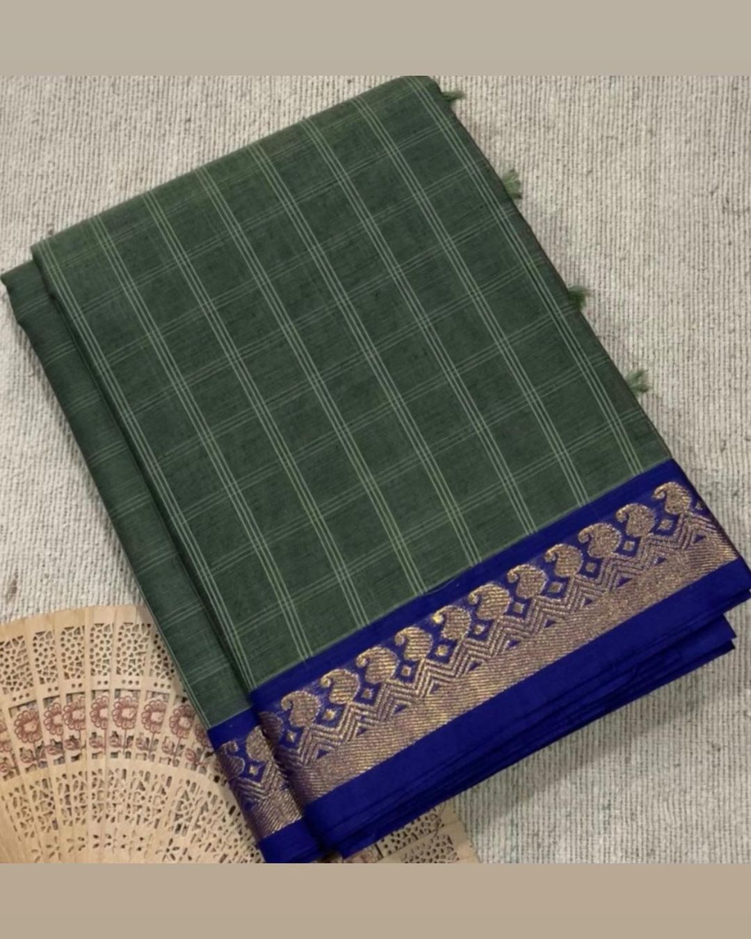 Pure handloom kanchi cotton saree