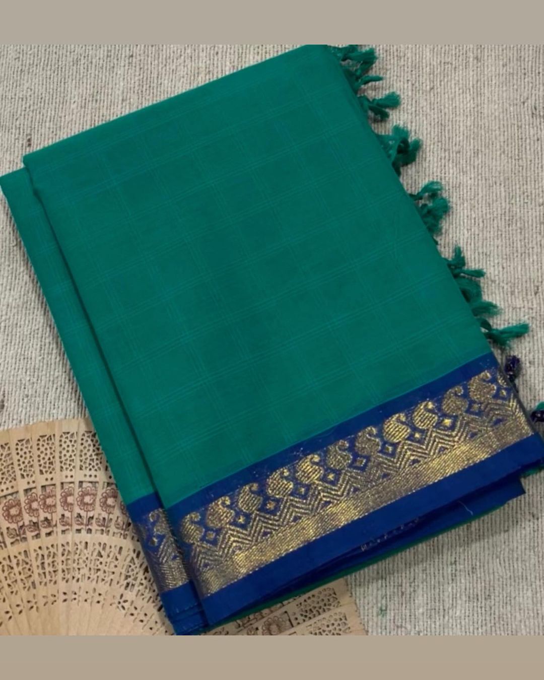 Pure handloom kanchi cotton saree