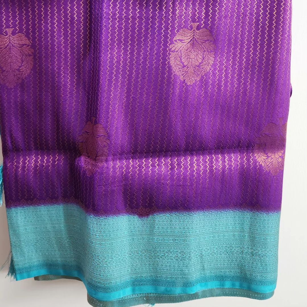 Rekha kanchi copper soft silk saree