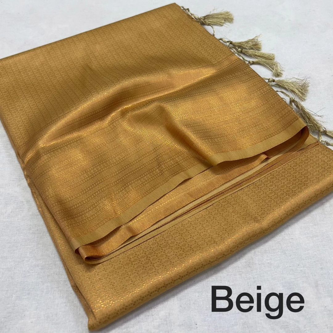 Breezy copper soft silk saree