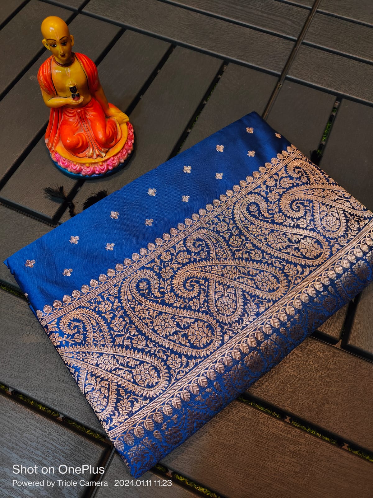 Muga katan silk saree