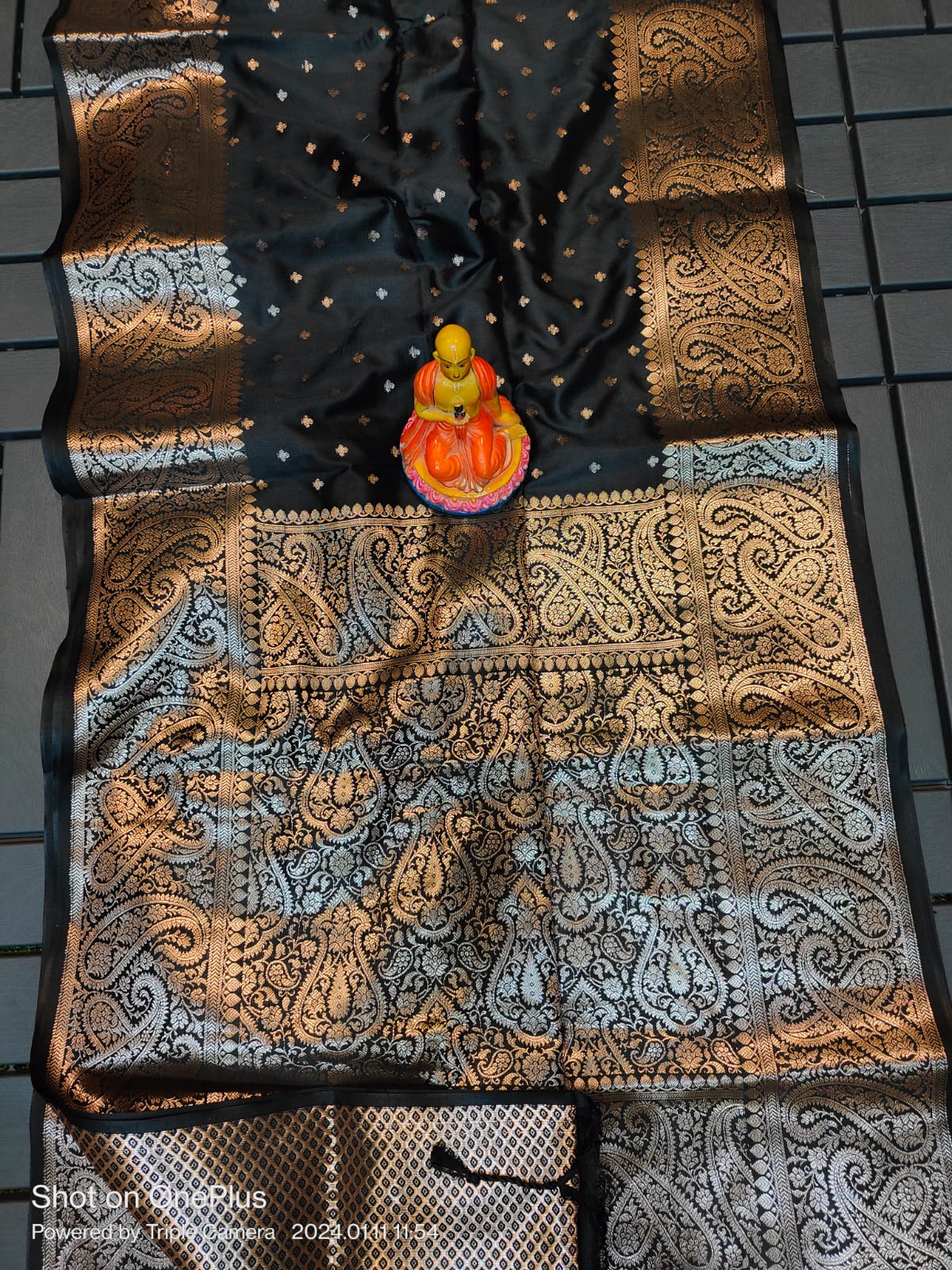 Muga katan silk saree