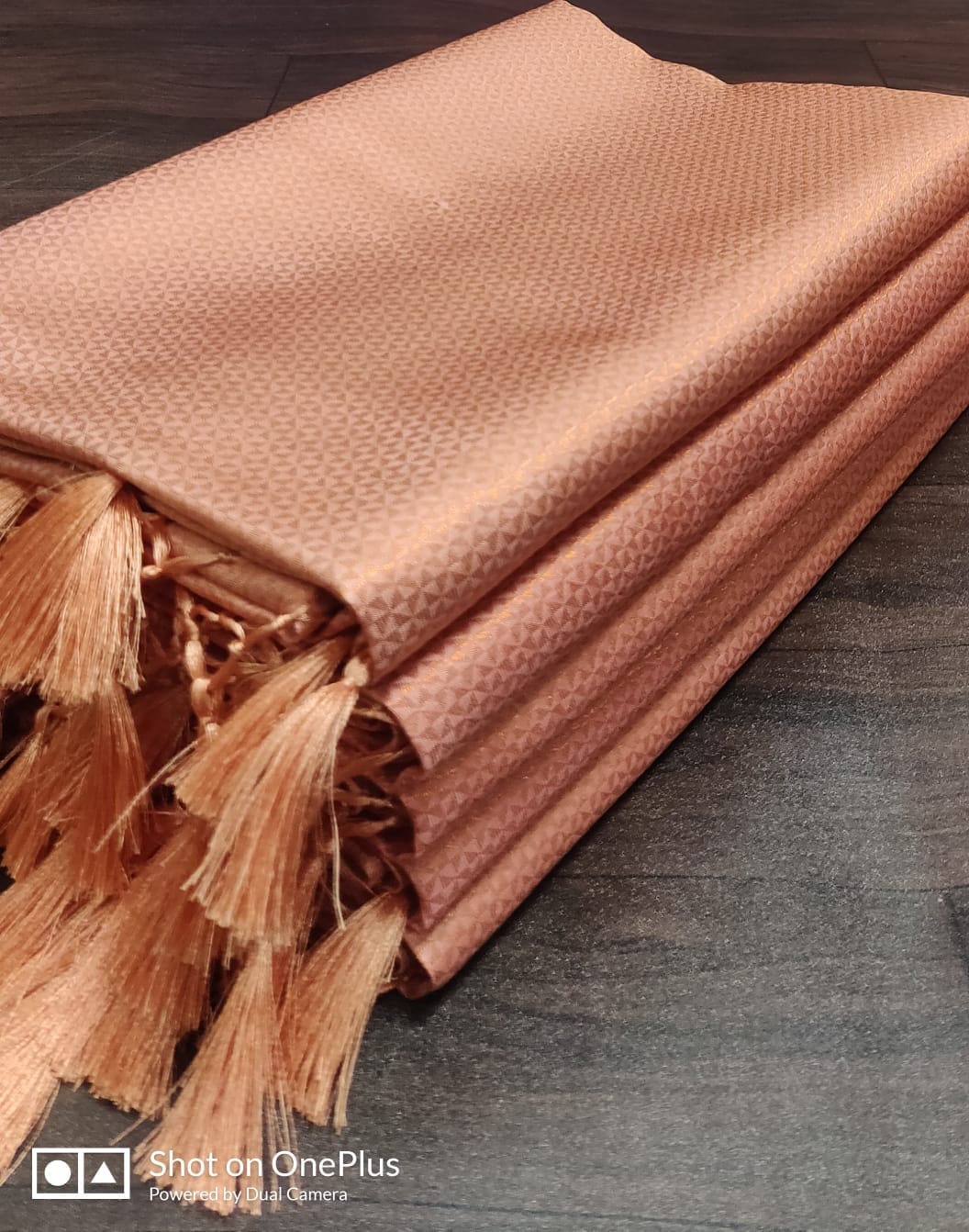 Breezy copper soft silk saree