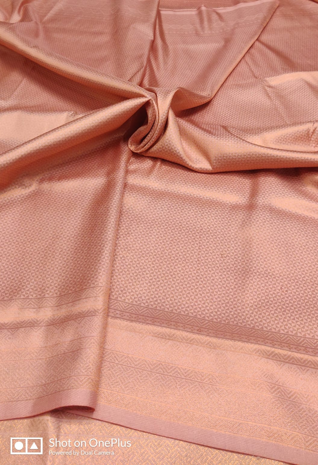 Breezy copper soft silk saree