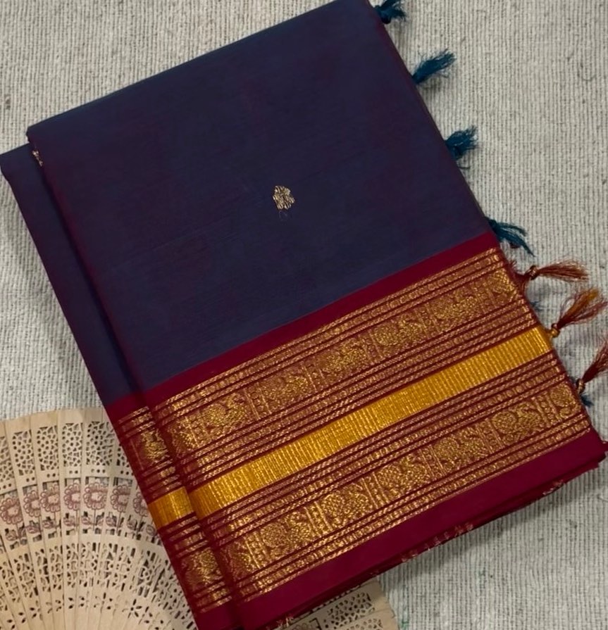 Kanchi Cotton Saree with Butta