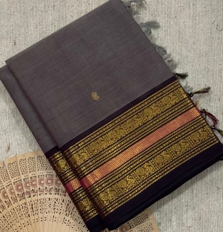 Kanchi Cotton Saree with Butta