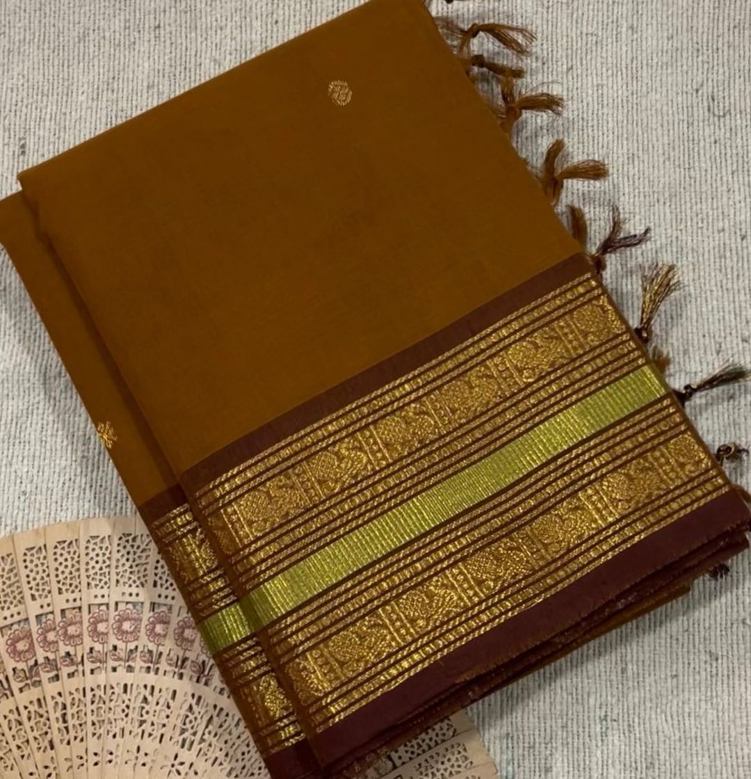 Kanchi Cotton Saree with Butta