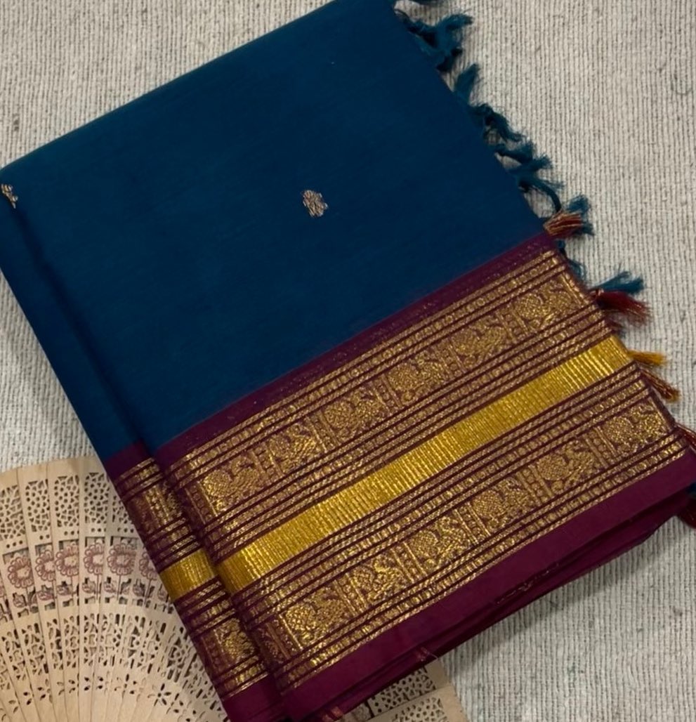 Kanchi Cotton Saree with Butta