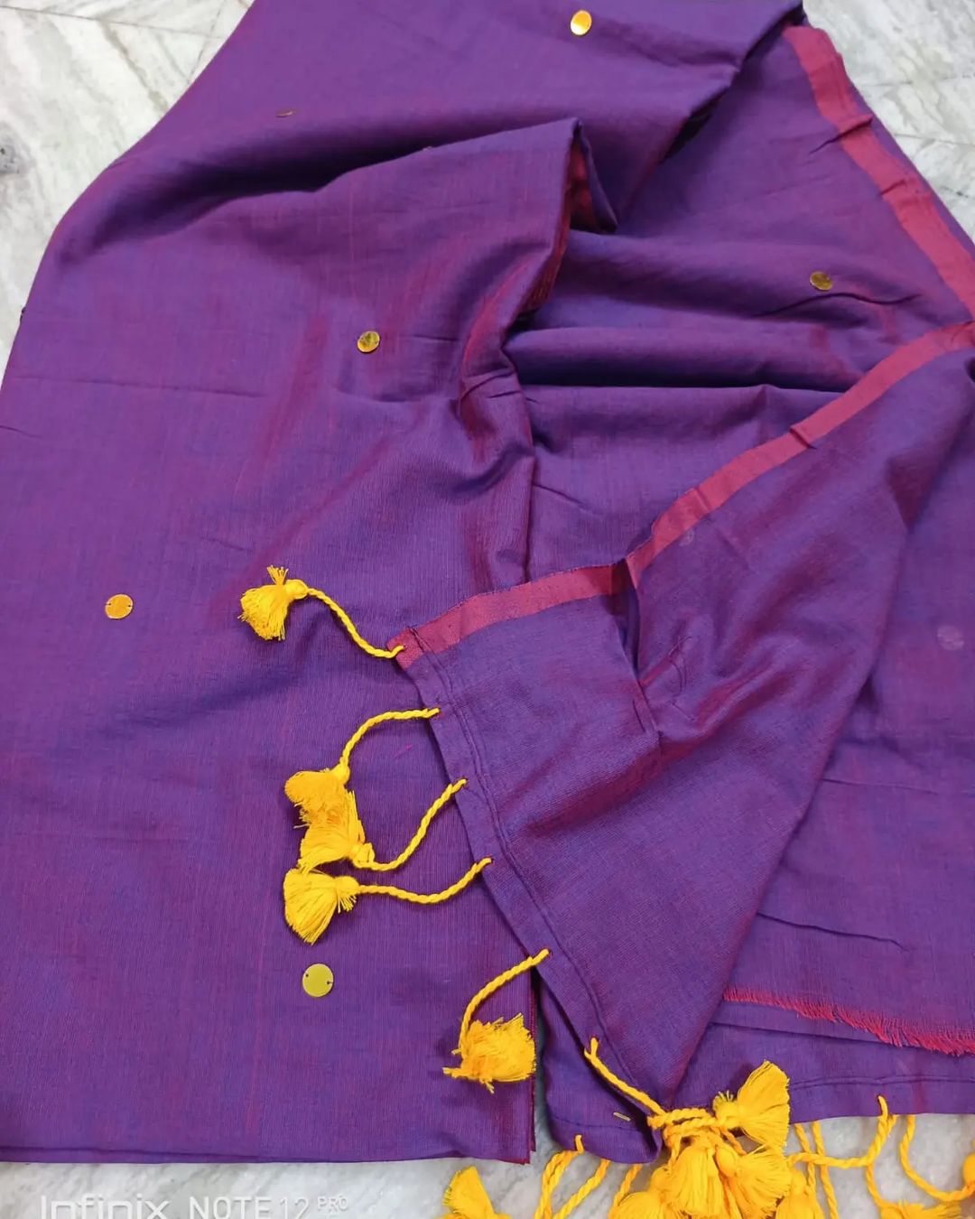 Chota sitara mul cotton saree