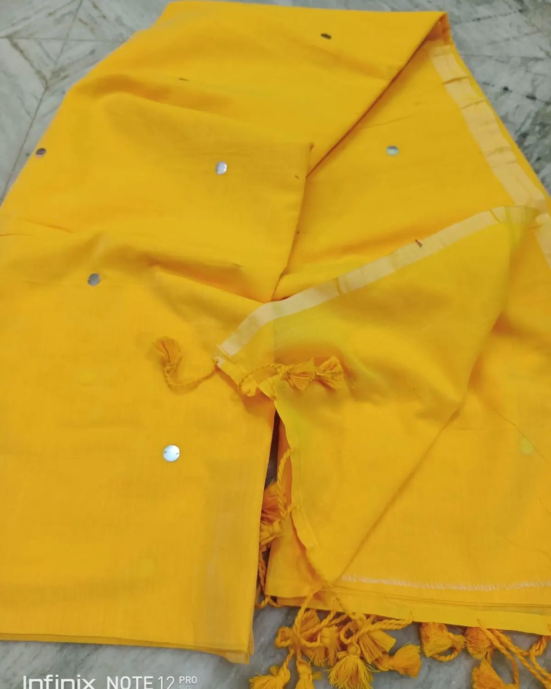 Chota sitara mul cotton saree