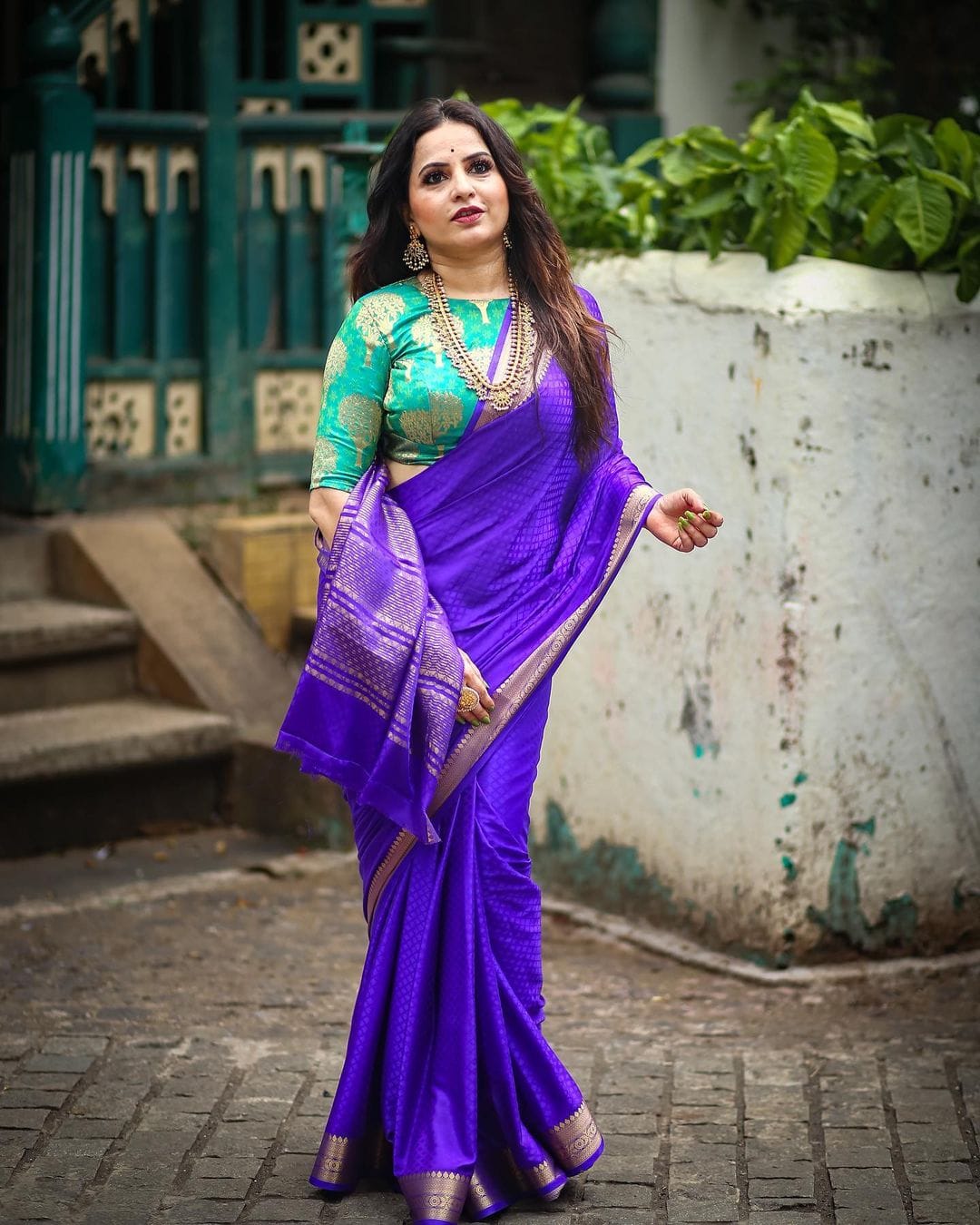 Mysore silk crepe saree