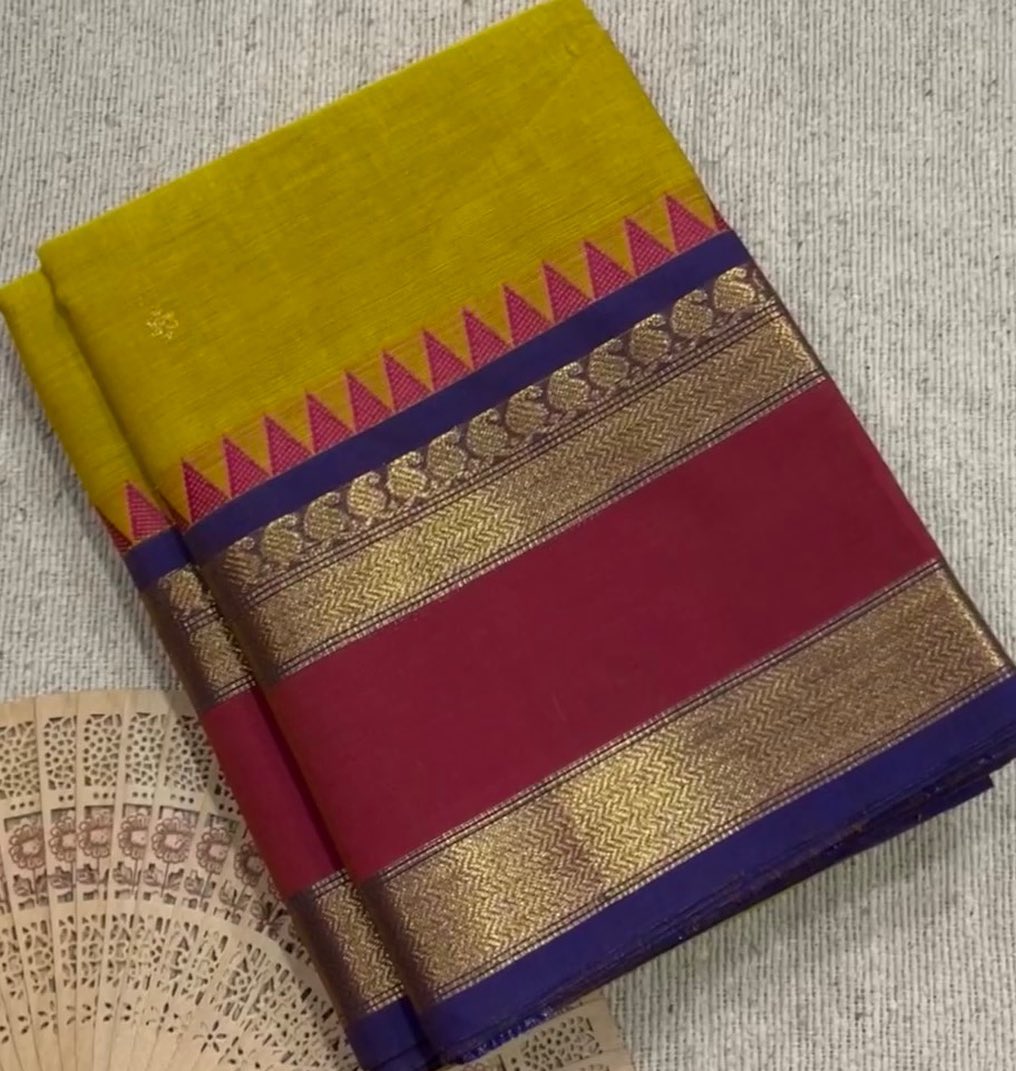 Kanchi handloom Cotton Saree with Butta