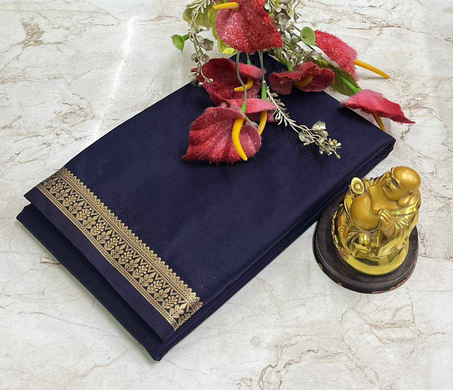 Mysore silk crepe saree