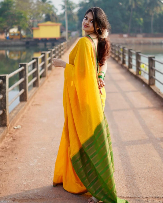 Mysore silk crepe saree