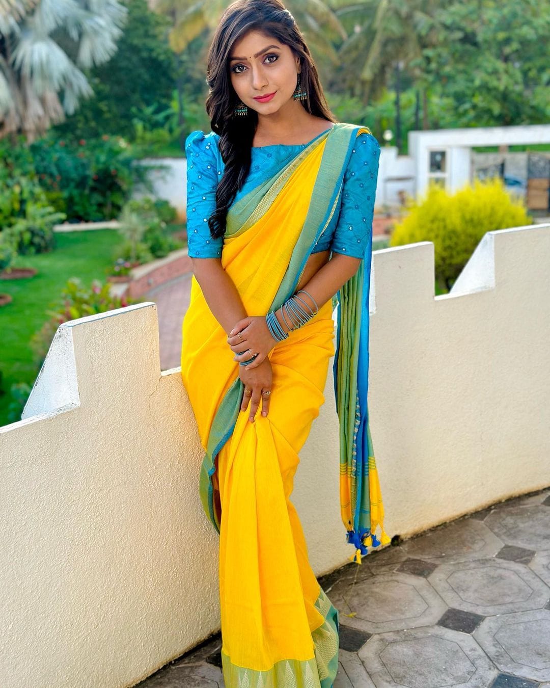 Temple border khadi cotton Saree