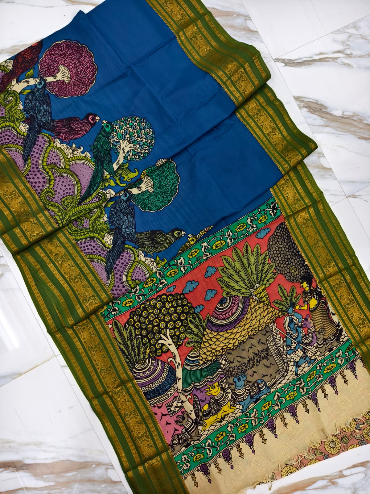 Pen kalamkari Sarees