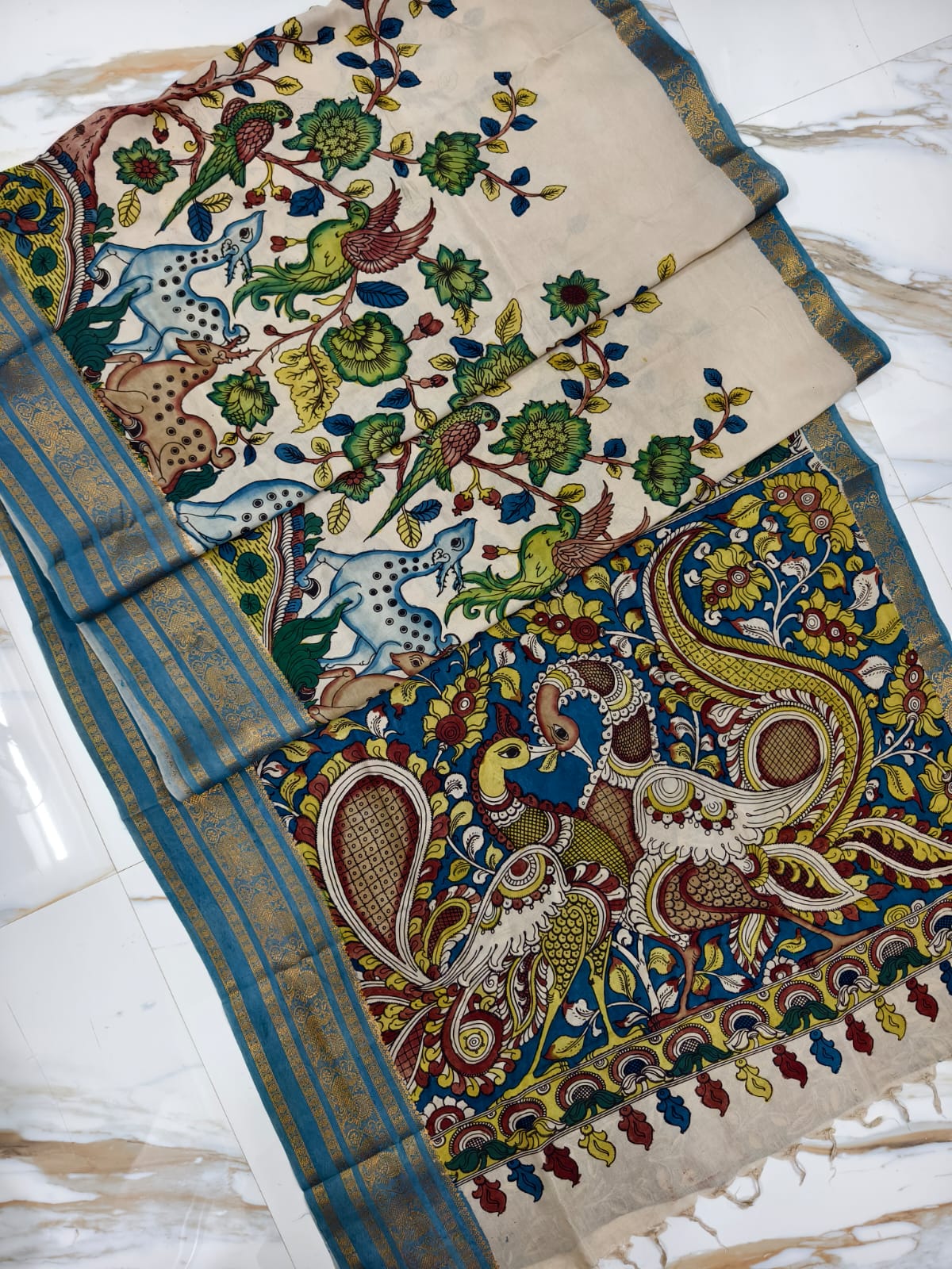 Pen kalamkari Sarees