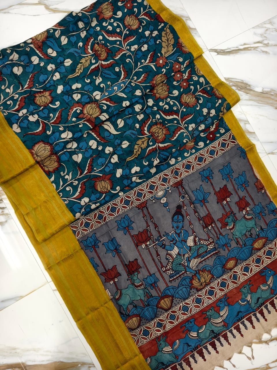 Pen kalamkari Sarees