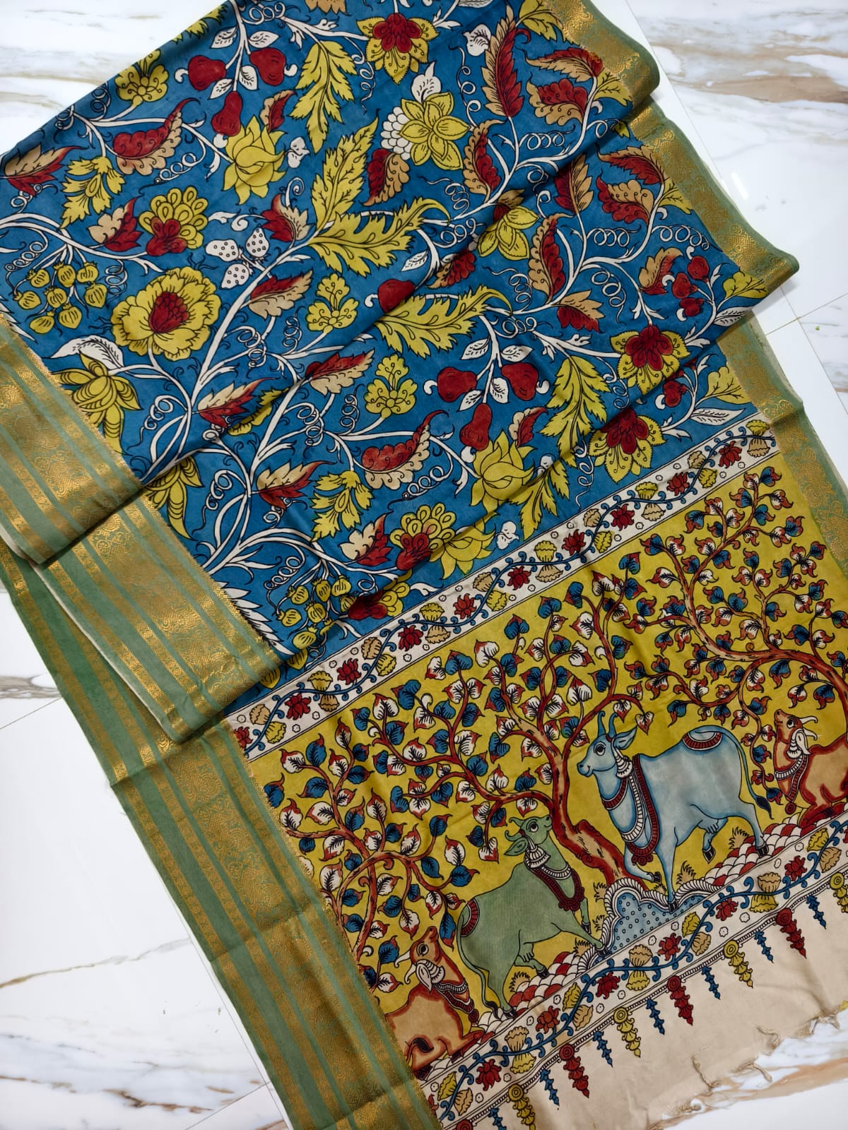 Pen kalamkari Sarees