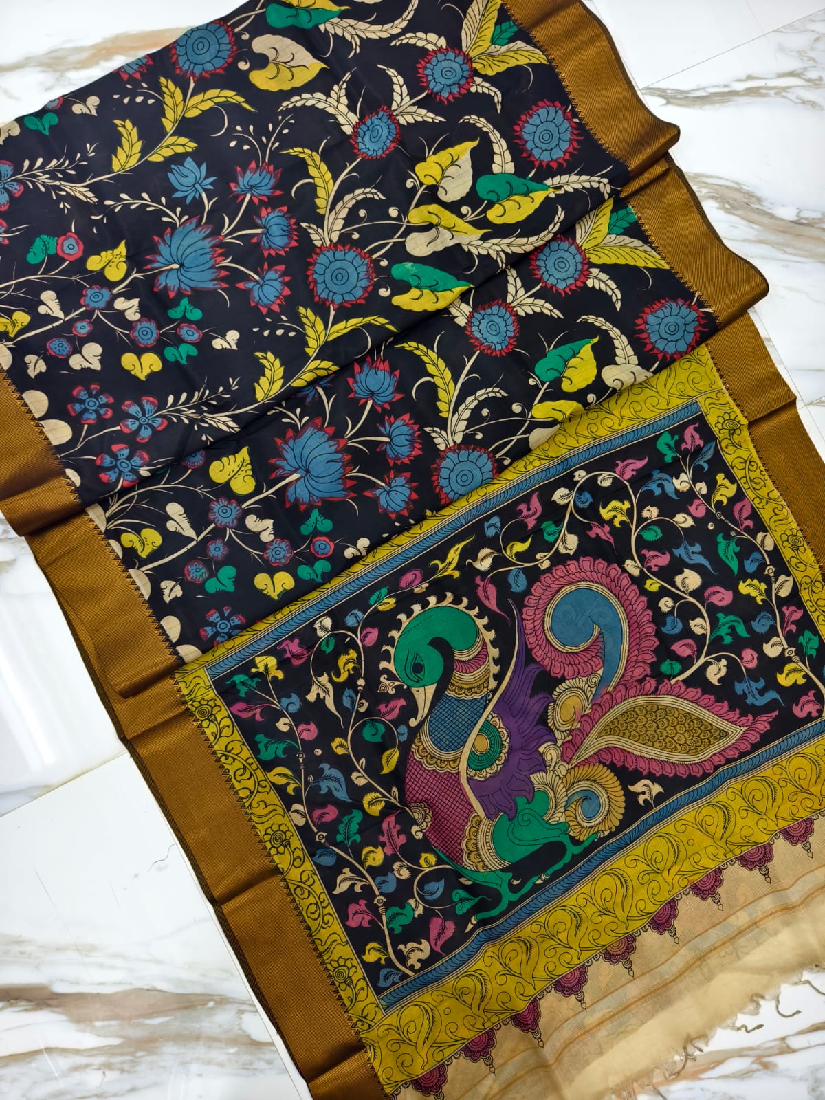 Pen kalamkari Sarees