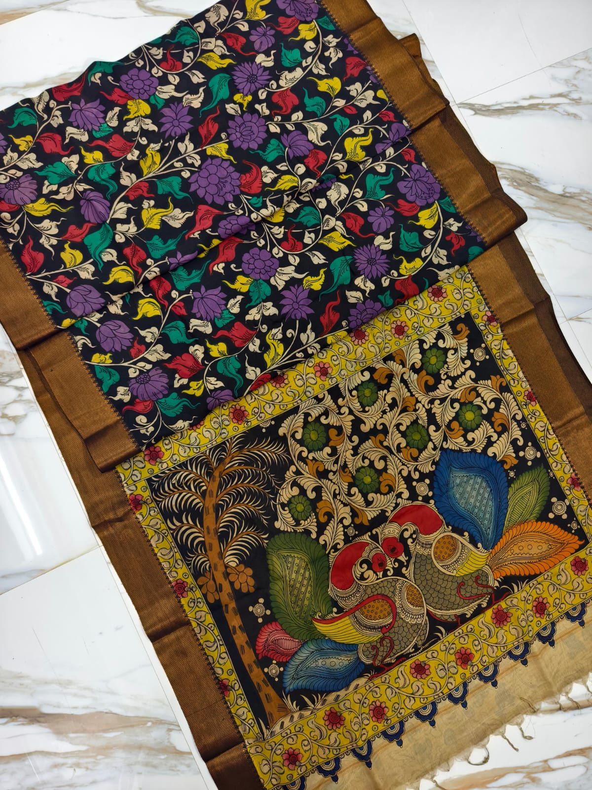 Pen kalamkari Sarees