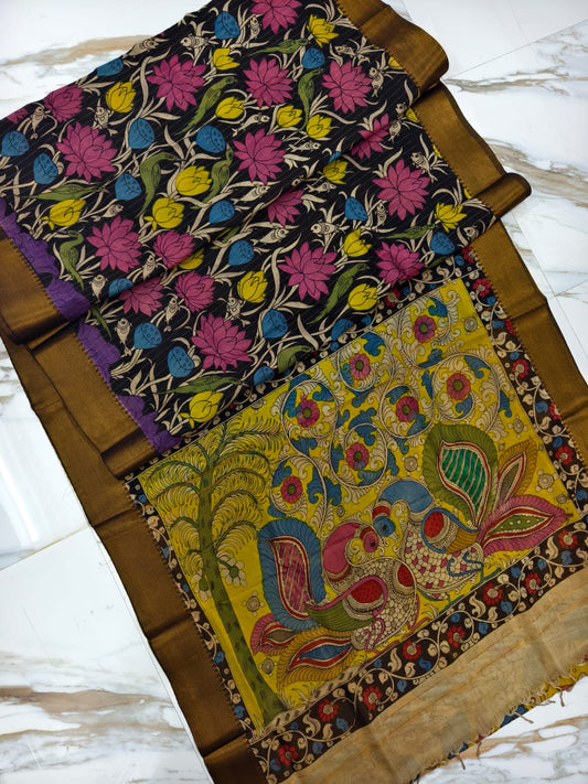 Pen kalamkari Sarees