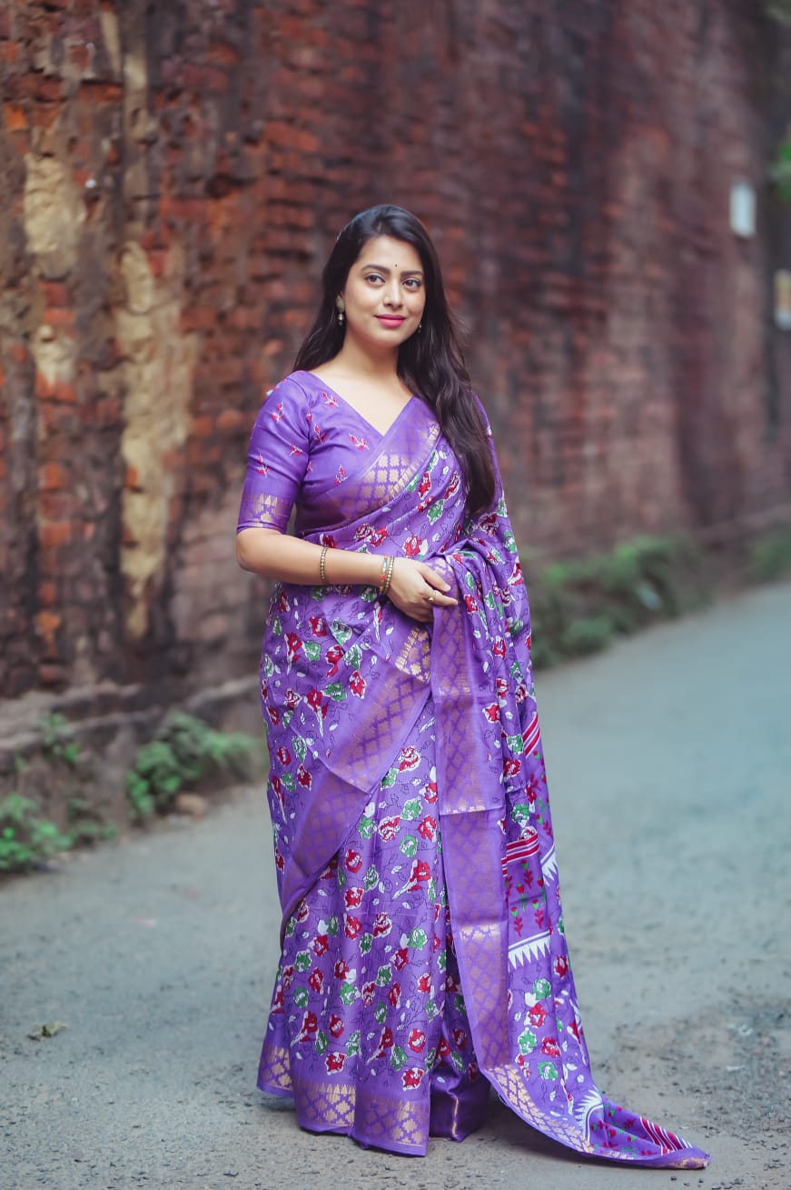 Handloom kalamkari Saree