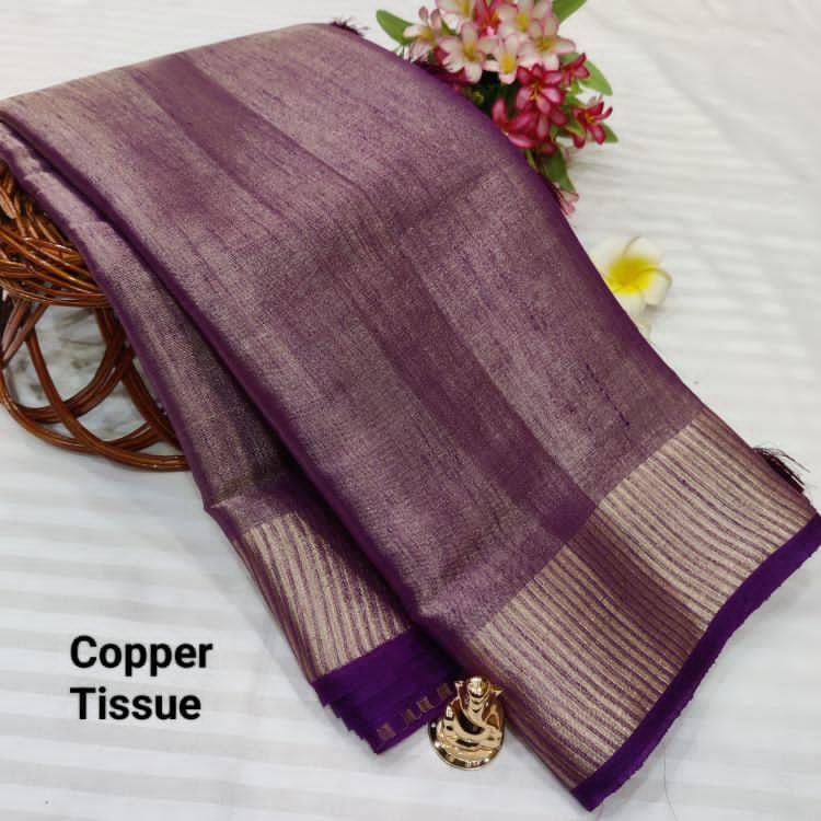 Eshita Copper Tissue saree