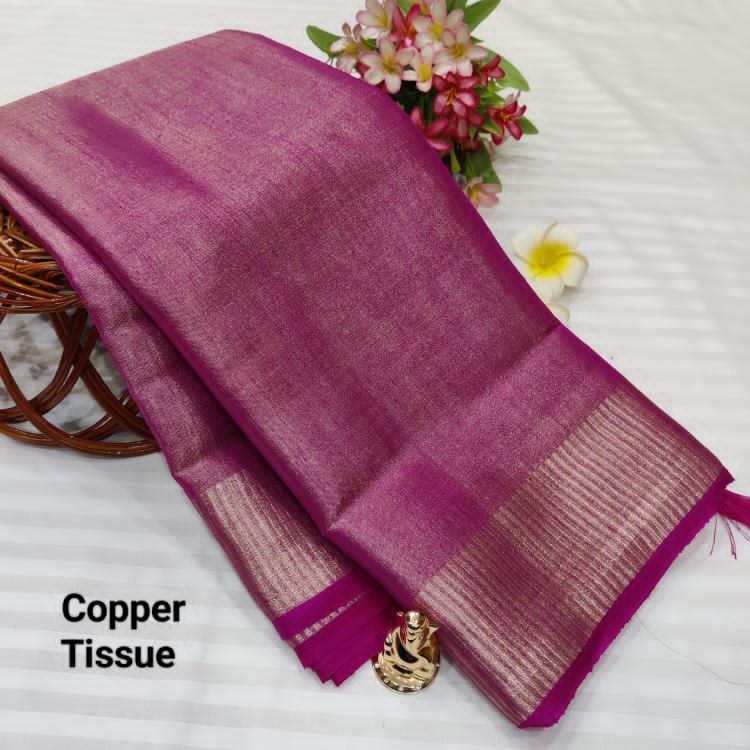 Eshita Copper Tissue saree