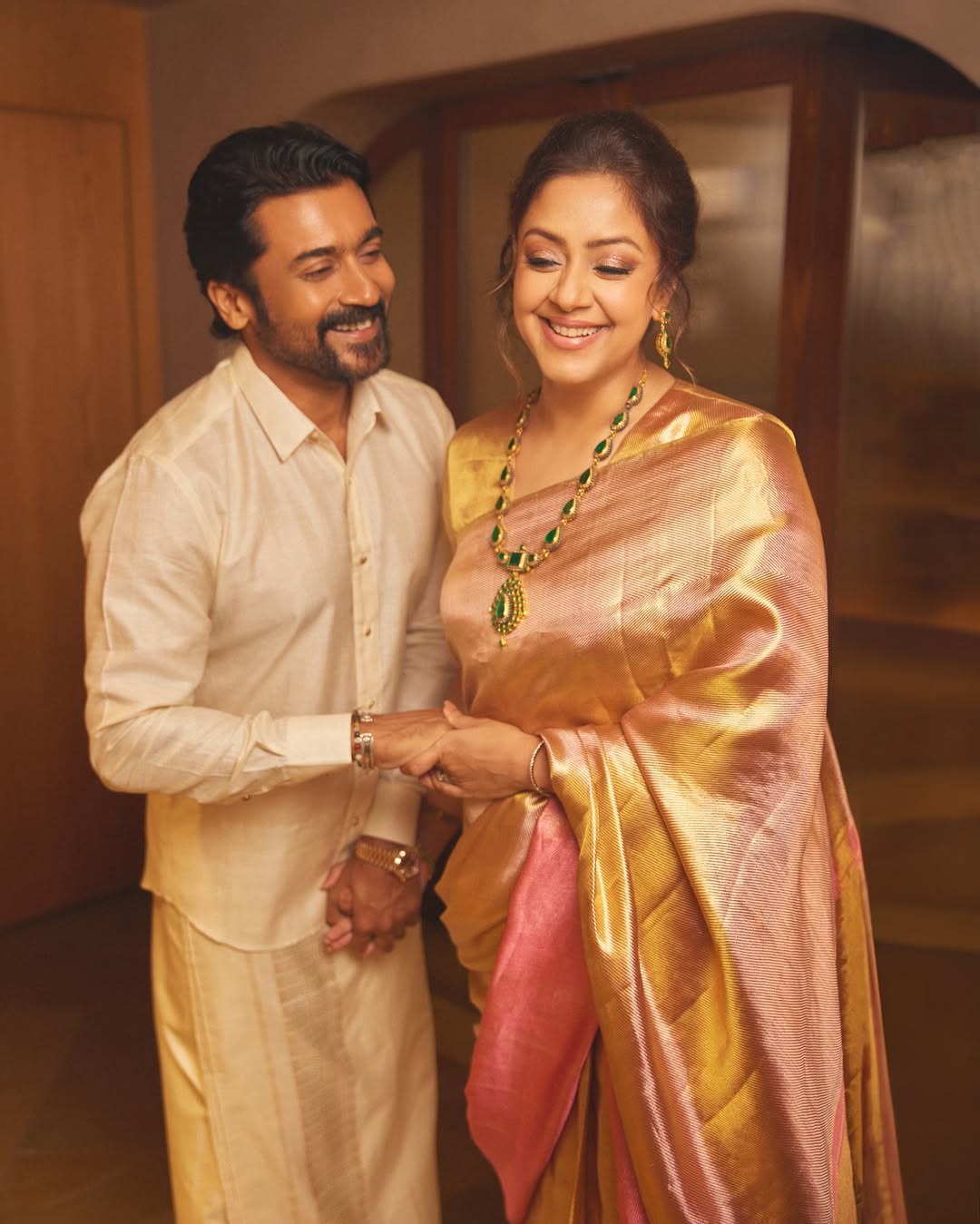 Jyotika's Inspired Bridal Tissue Silk Saree