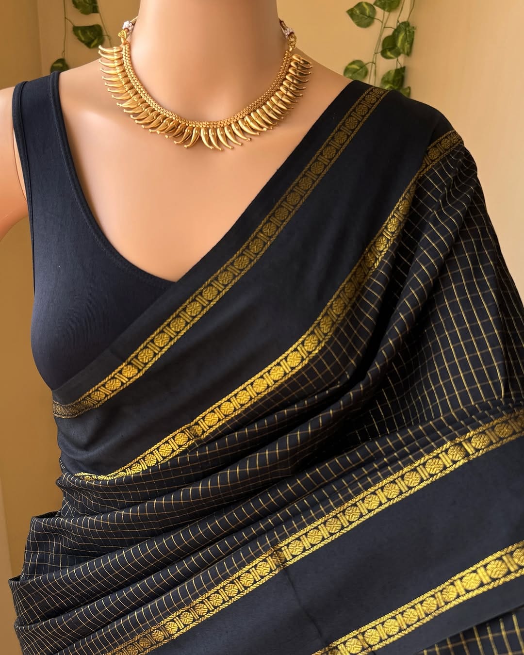 Vintage Kattam Cotton Silk Saree