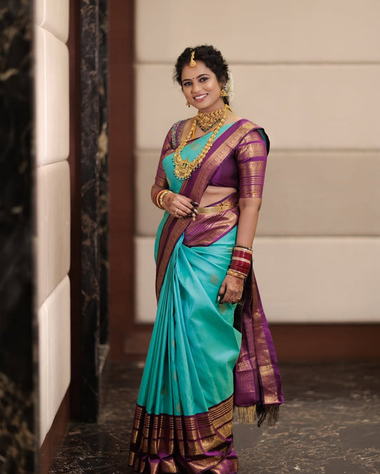 Ramya Pandian Inspired Semi Kanchi Silk Saree