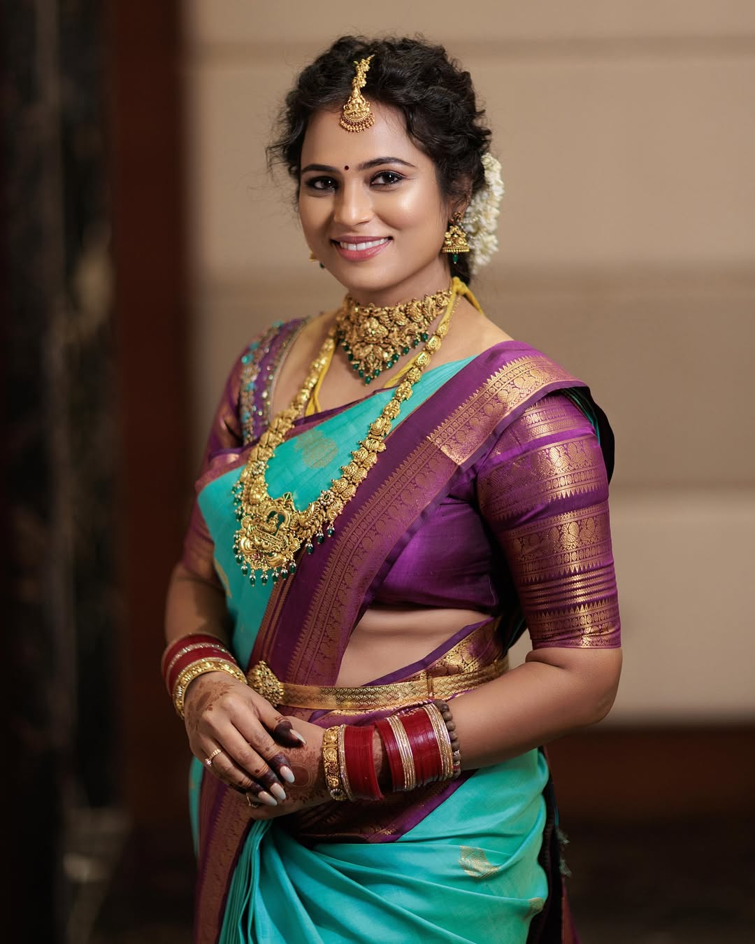 Ramya Pandian Inspired Semi Kanchi Silk Saree