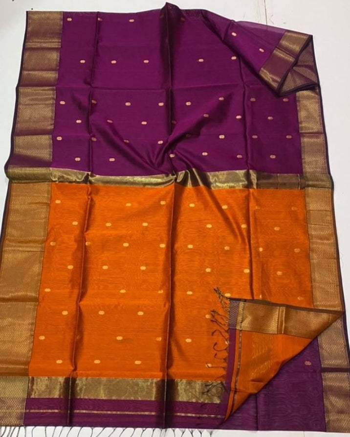 Maheshwari Silk  Cotton Saree