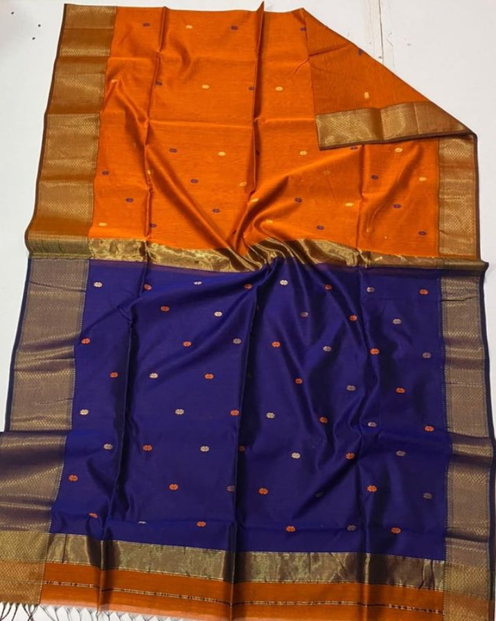 Maheshwari Silk  Cotton Saree