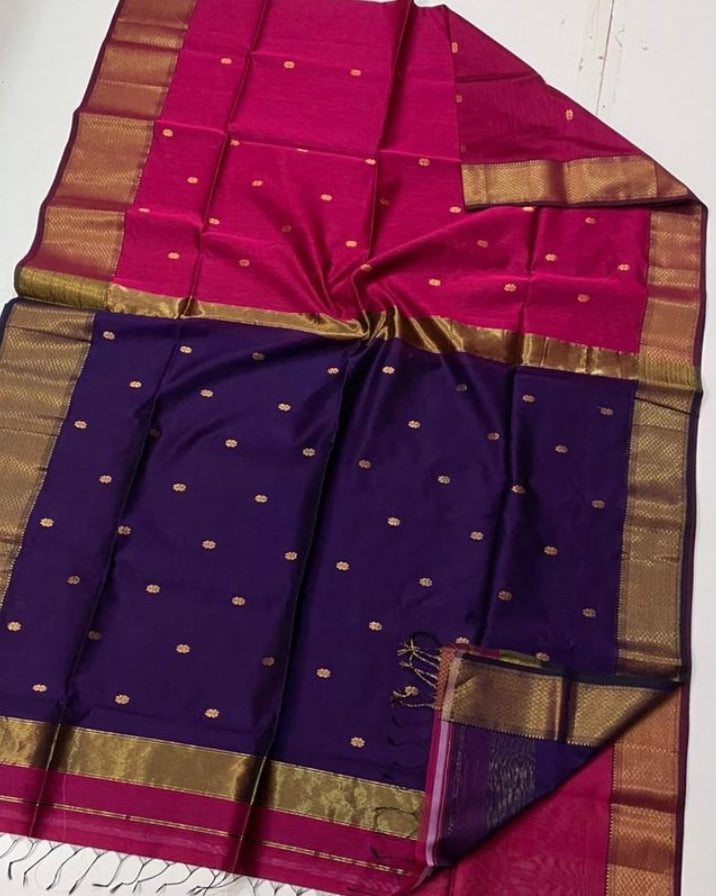 Maheshwari Silk  Cotton Saree