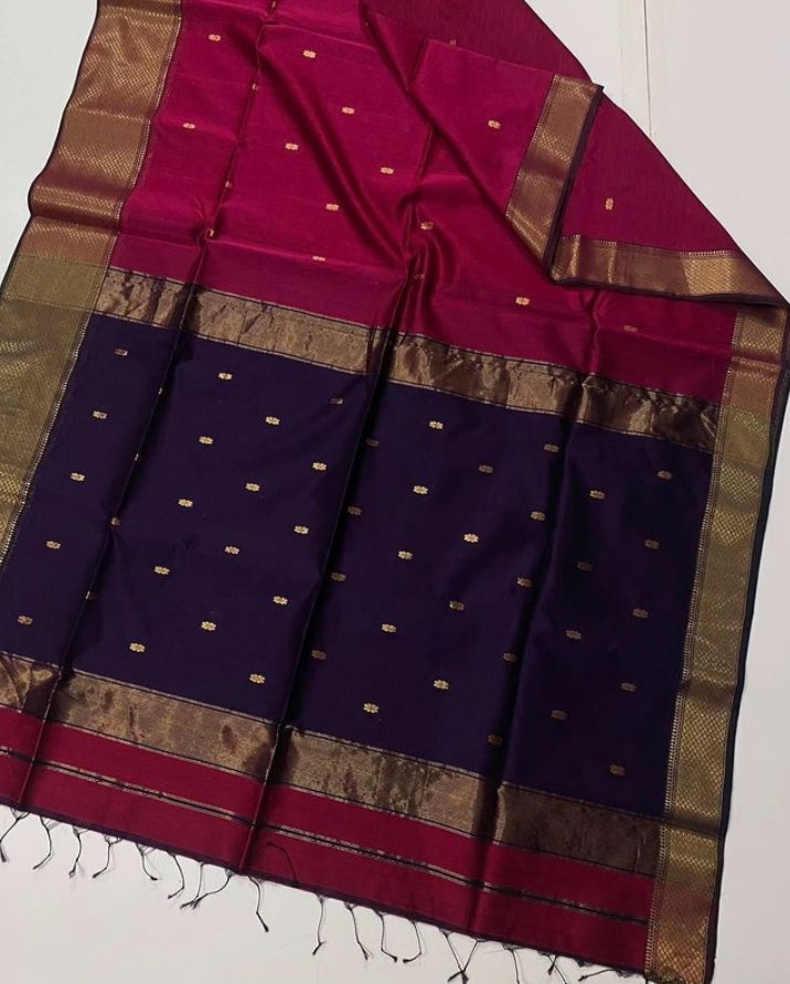 Maheshwari Silk  Cotton Saree