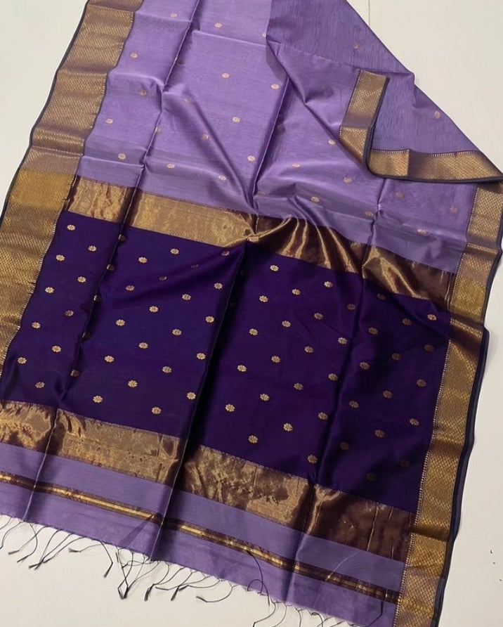 Maheshwari Silk  Cotton Saree