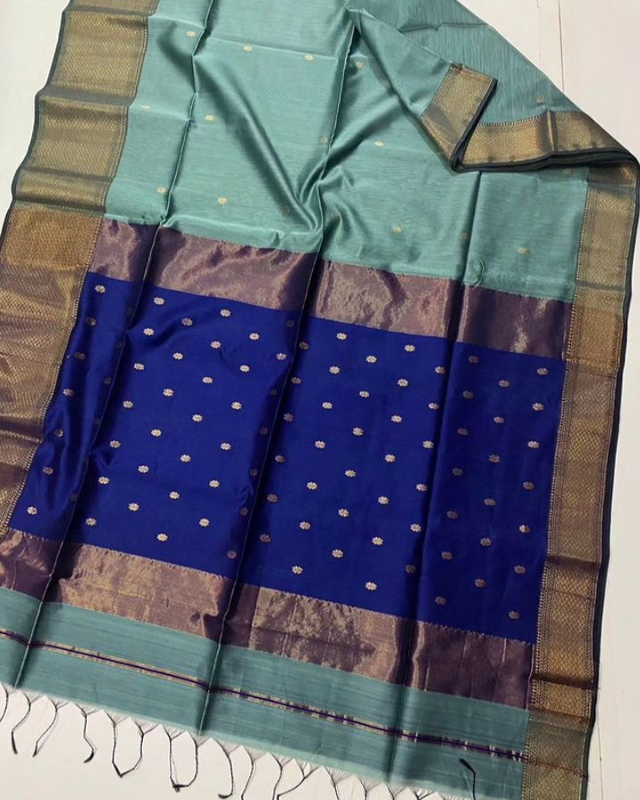 Maheshwari Silk  Cotton Saree