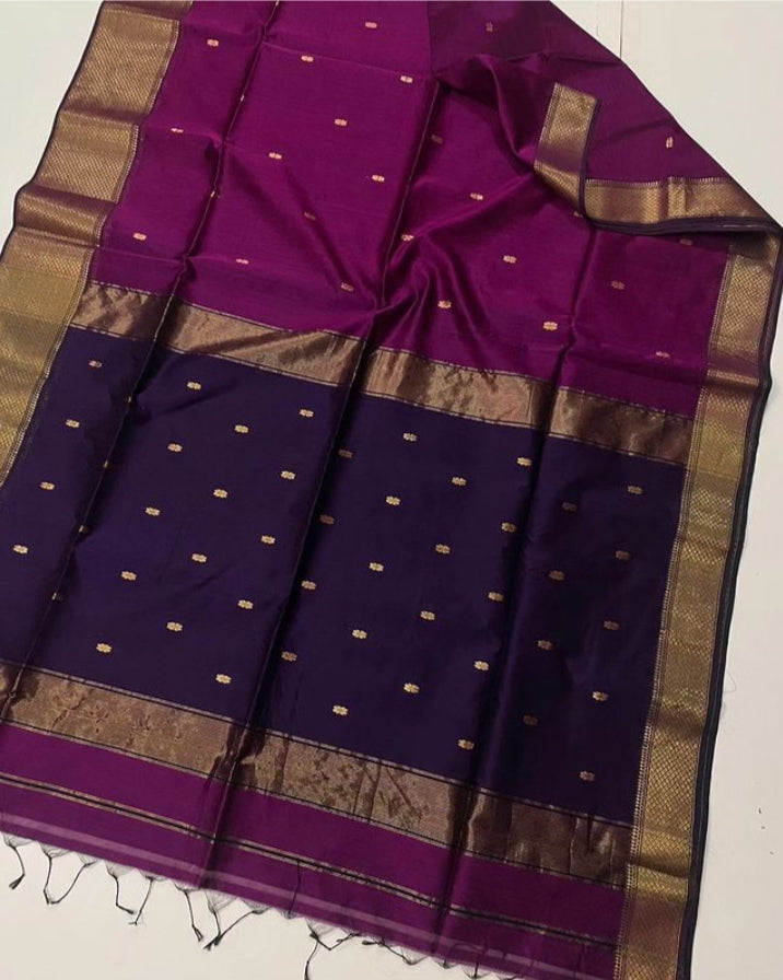 Maheshwari Silk  Cotton Saree