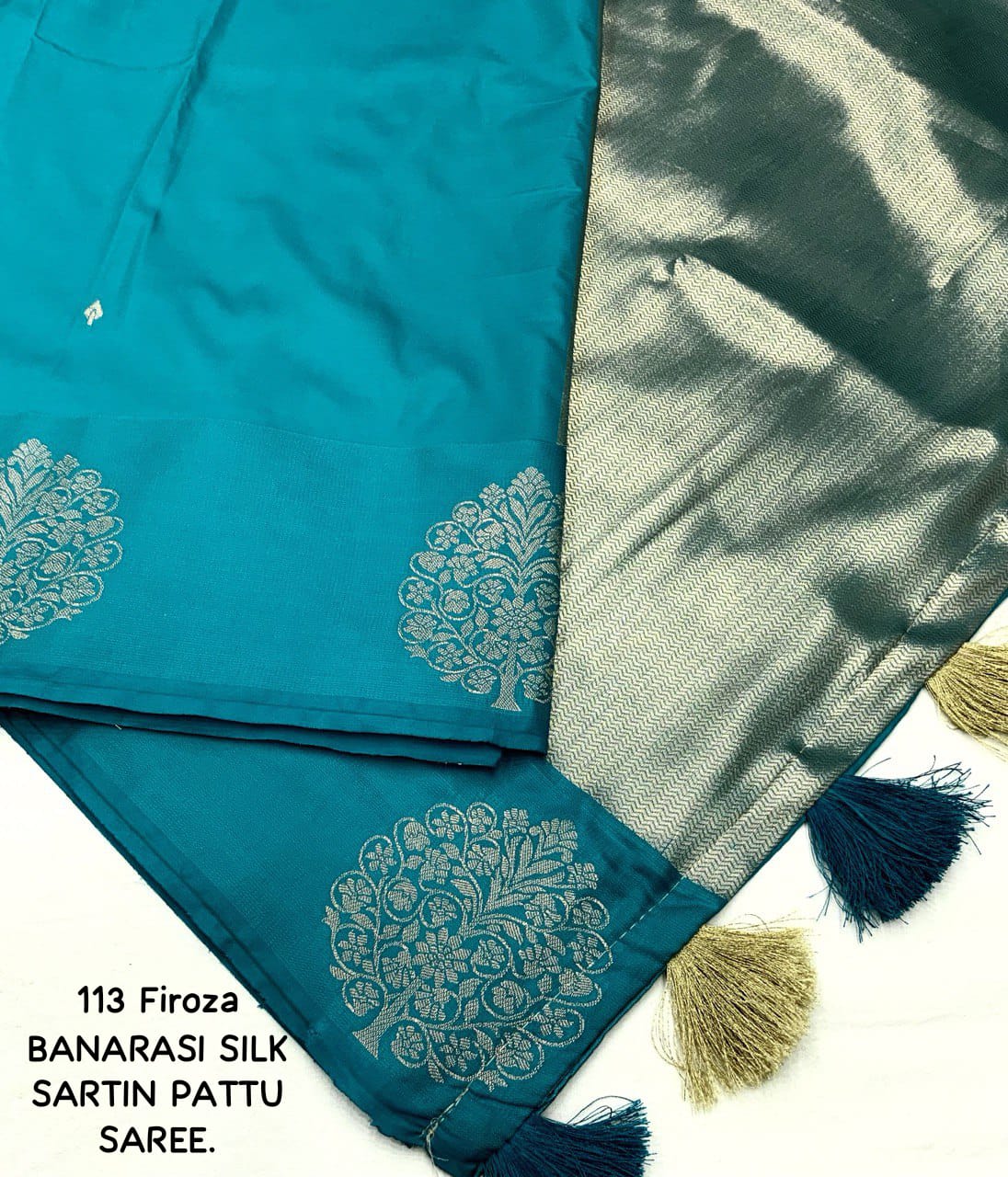 BANARASI SARTIN PATTU SAREE.