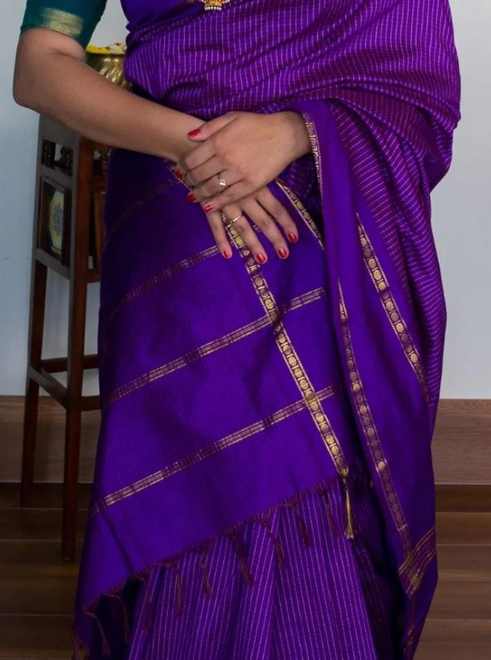 Vintage Kattam Cotton Silk Saree